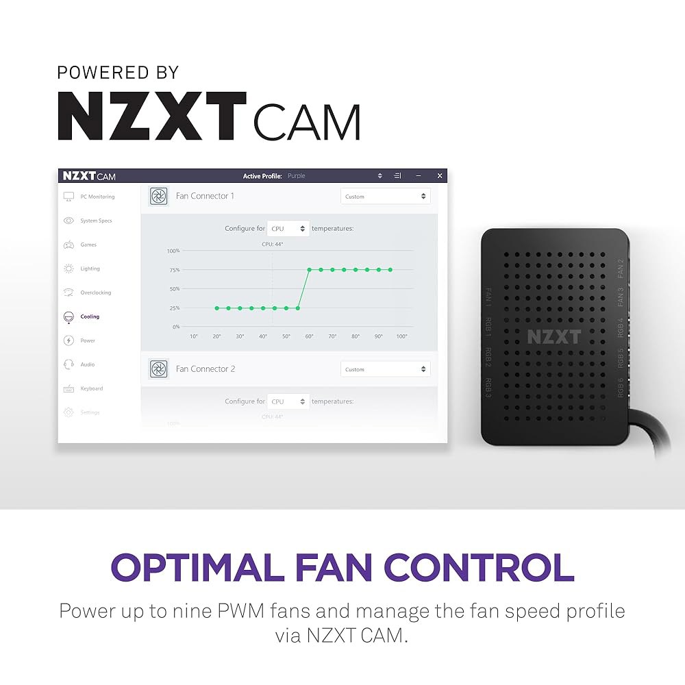 NZXT RGB 및 팬 컨트롤러 - AC-CRFR0-B1-6 6채널 3개의 라이트닝 커스터마이징 블랙 - 상세 이미지 2