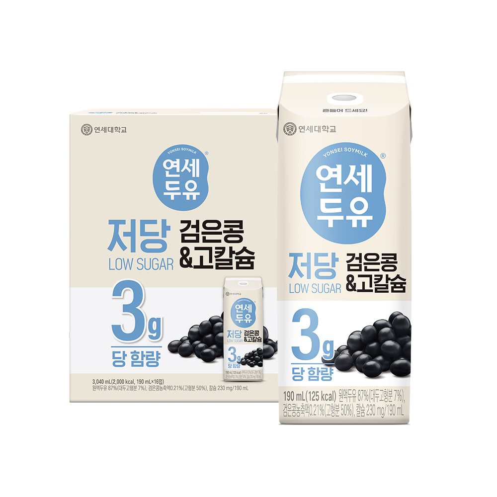 연세두유 저당두유 검은콩고칼슘두유 16팩 - 상품 이미지