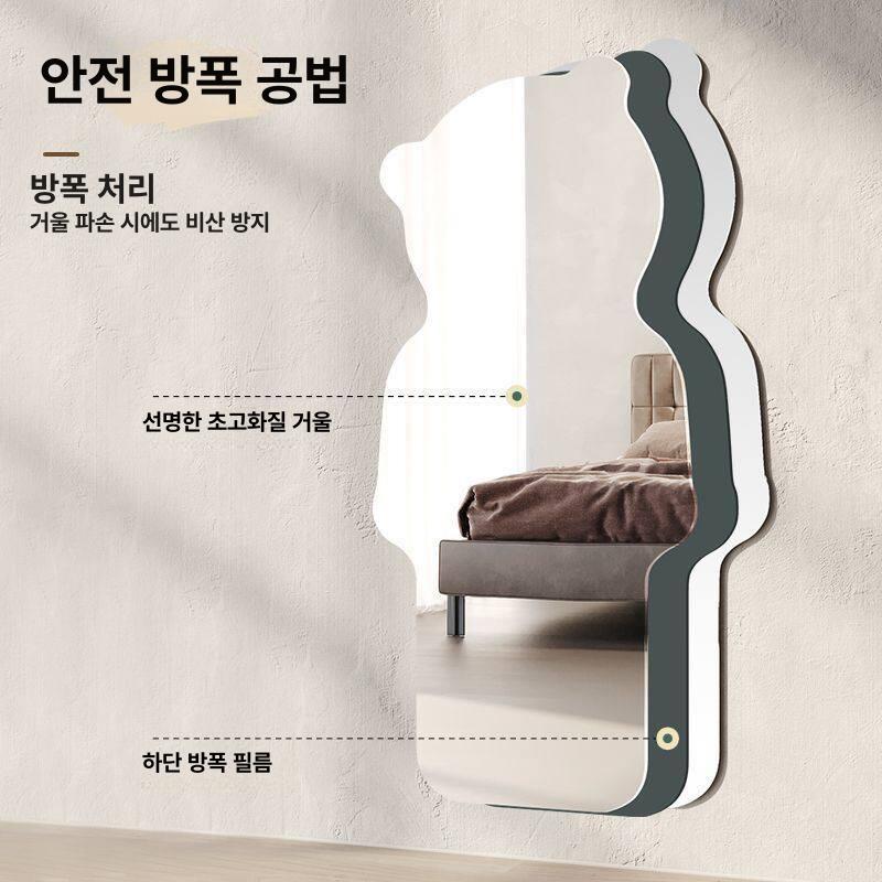 대형거울 곰돌이 전신 스탠드 180cm 카페 인테리어 코너 20x60 작은 사이즈는 신중히 - 상세 이미지 4