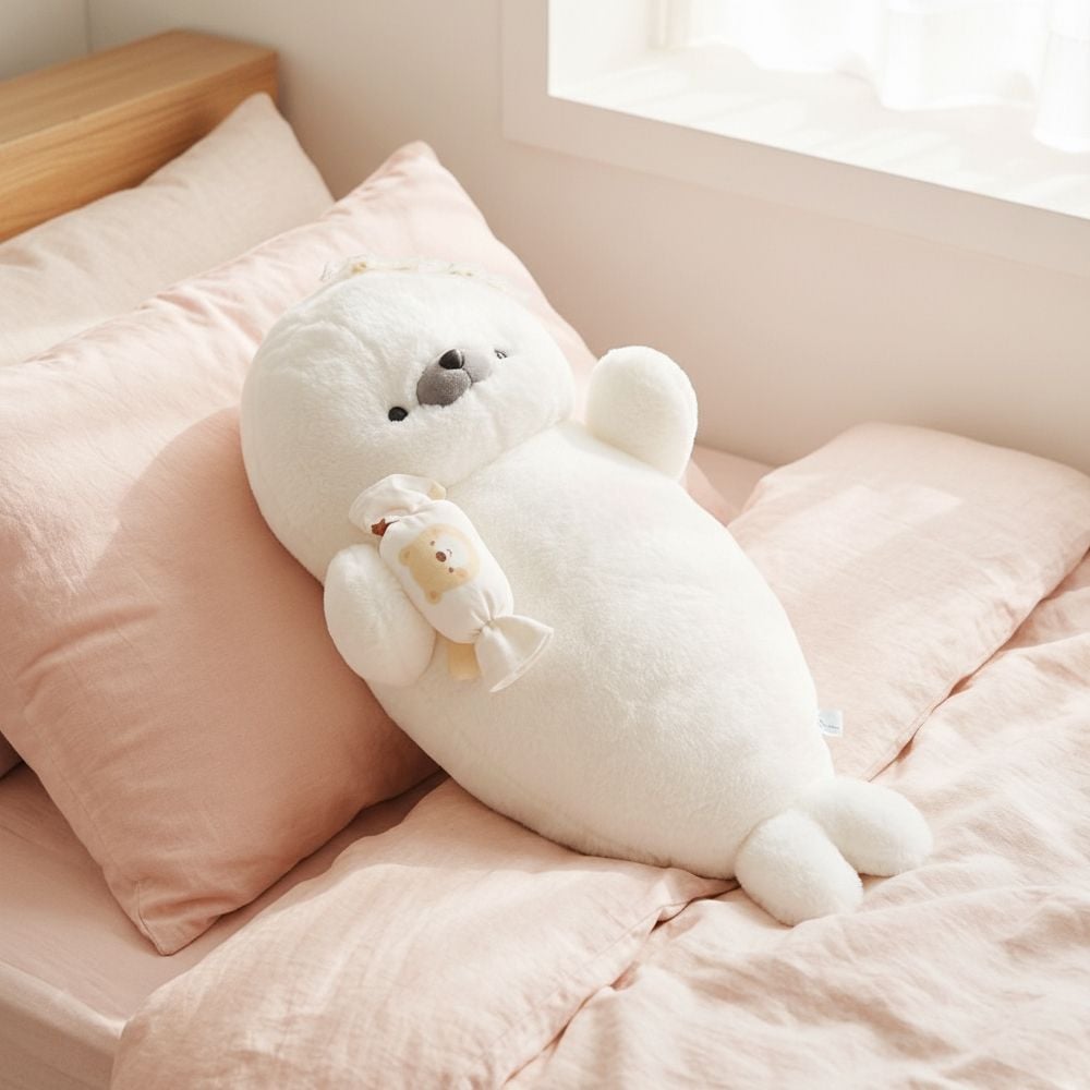 벨라솜 통통이 하프물범 바디필로우 물개 베개 동물 쿠션 70cm