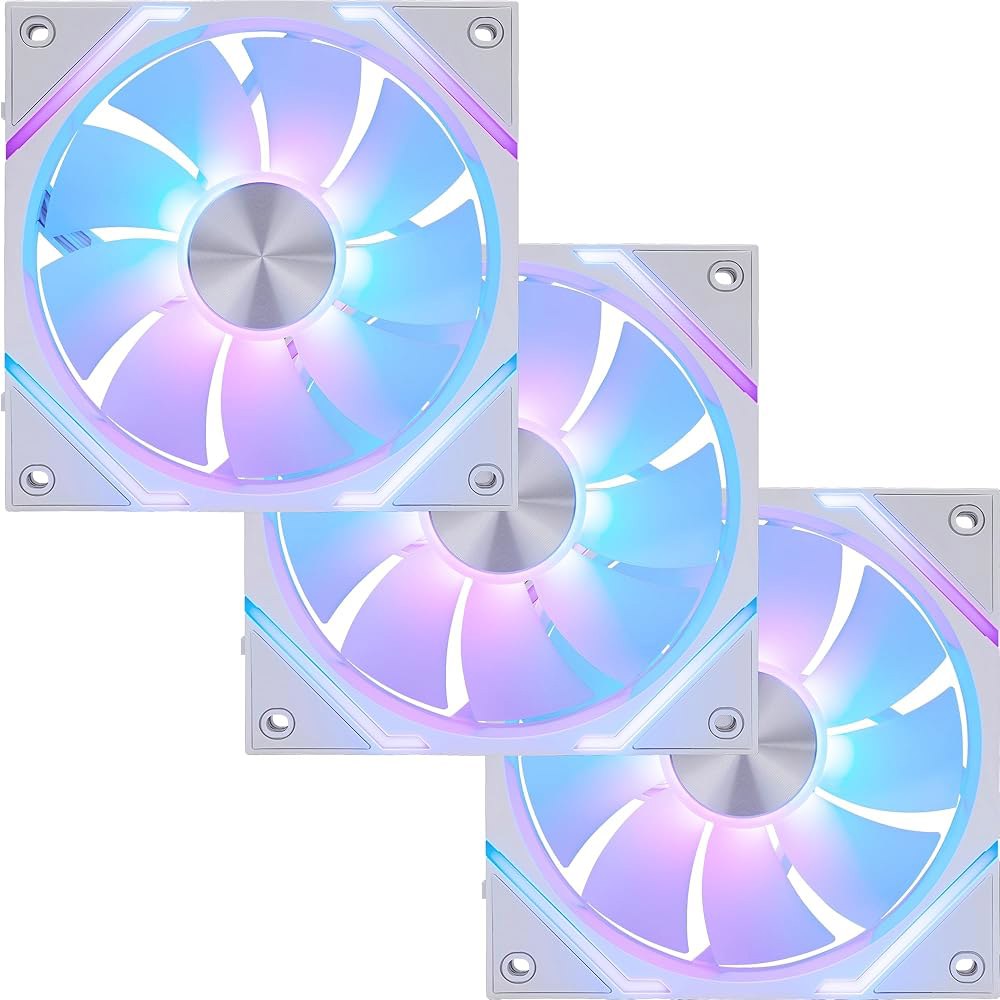 MSI MPG EZ120R ARGB WHITE-3W 팬 - 120mm 팬, 특허받은 마그네틱 커넥터 블록, 데이지 체인 연결, 유체 다이내믹 베어링 + 추가 너트 고정, 허브, - 상세 이미지 2