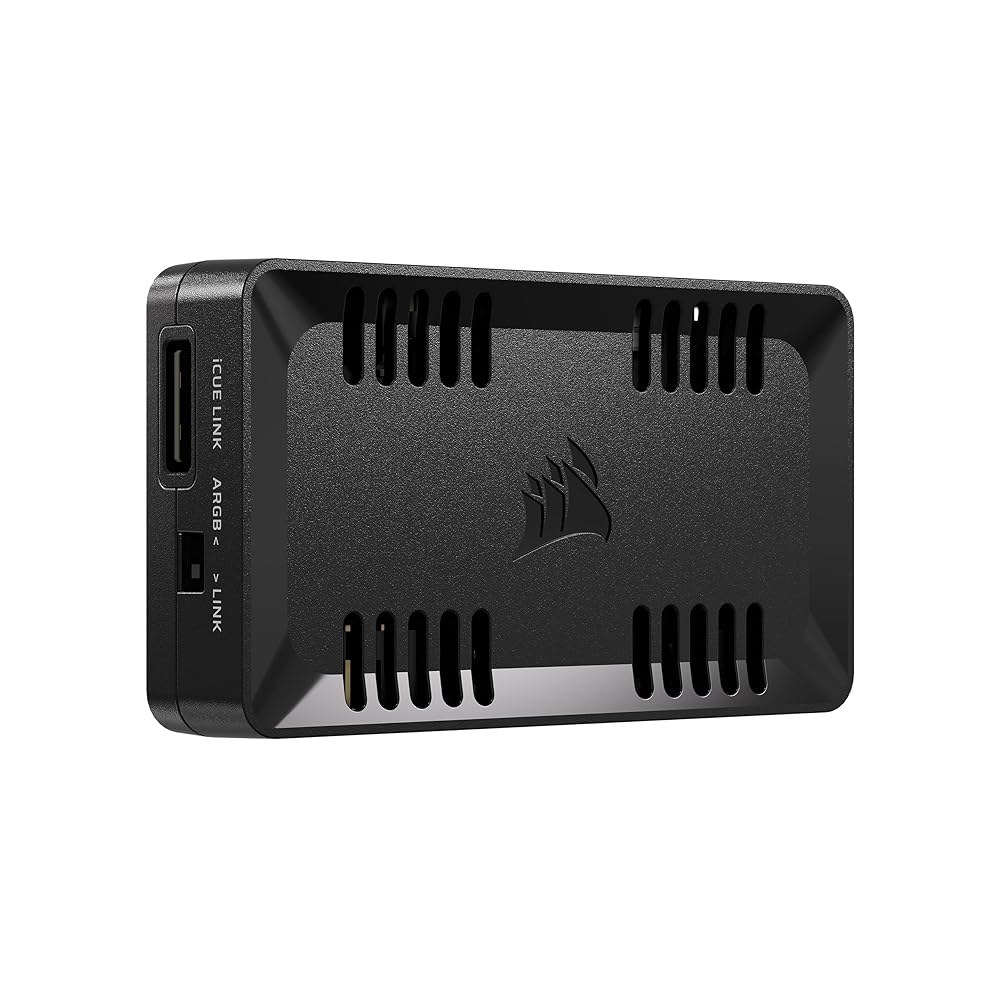 CORSAIR 커맨더 듀오 iCUE 링크 RGB 조명 및 PWM ARGB 팬 컨트롤러 u20AC u201C 컨트롤 12 데이지 체인 팬, 유연한 온도 센서 2개 포함 블랙 - 상품 이미지