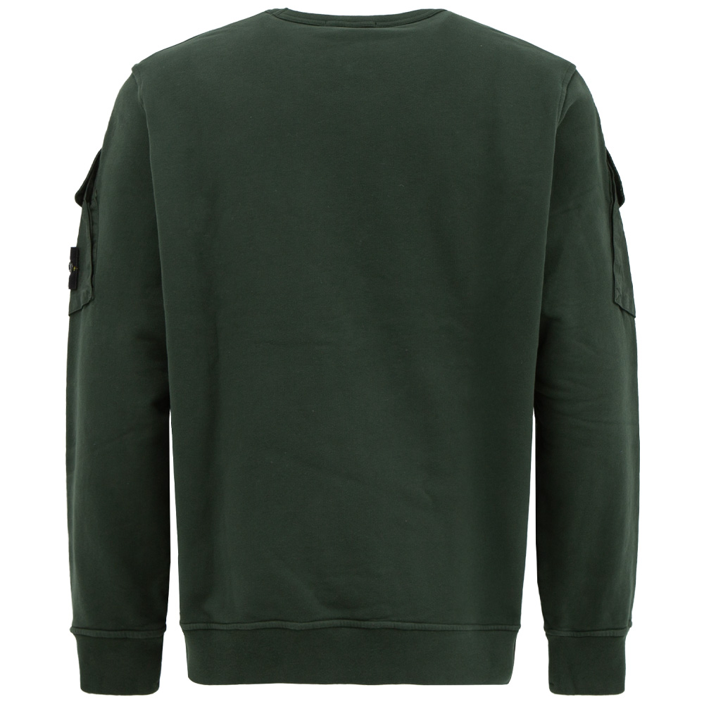 XL 스톤아일랜드 슬리브 포켓 디테일 주니퍼그린 맨투맨 K2S156100008 S0A20 V005E (2025 F/W) - 상세 이미지 3