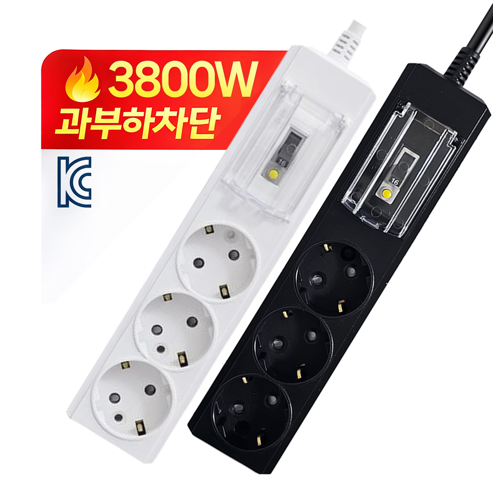 국산 대용량 1.5m 에어컨 실외기 누전차단 3800W 고용량 멀티탭 2구 멀티 콘센트 이미지 6