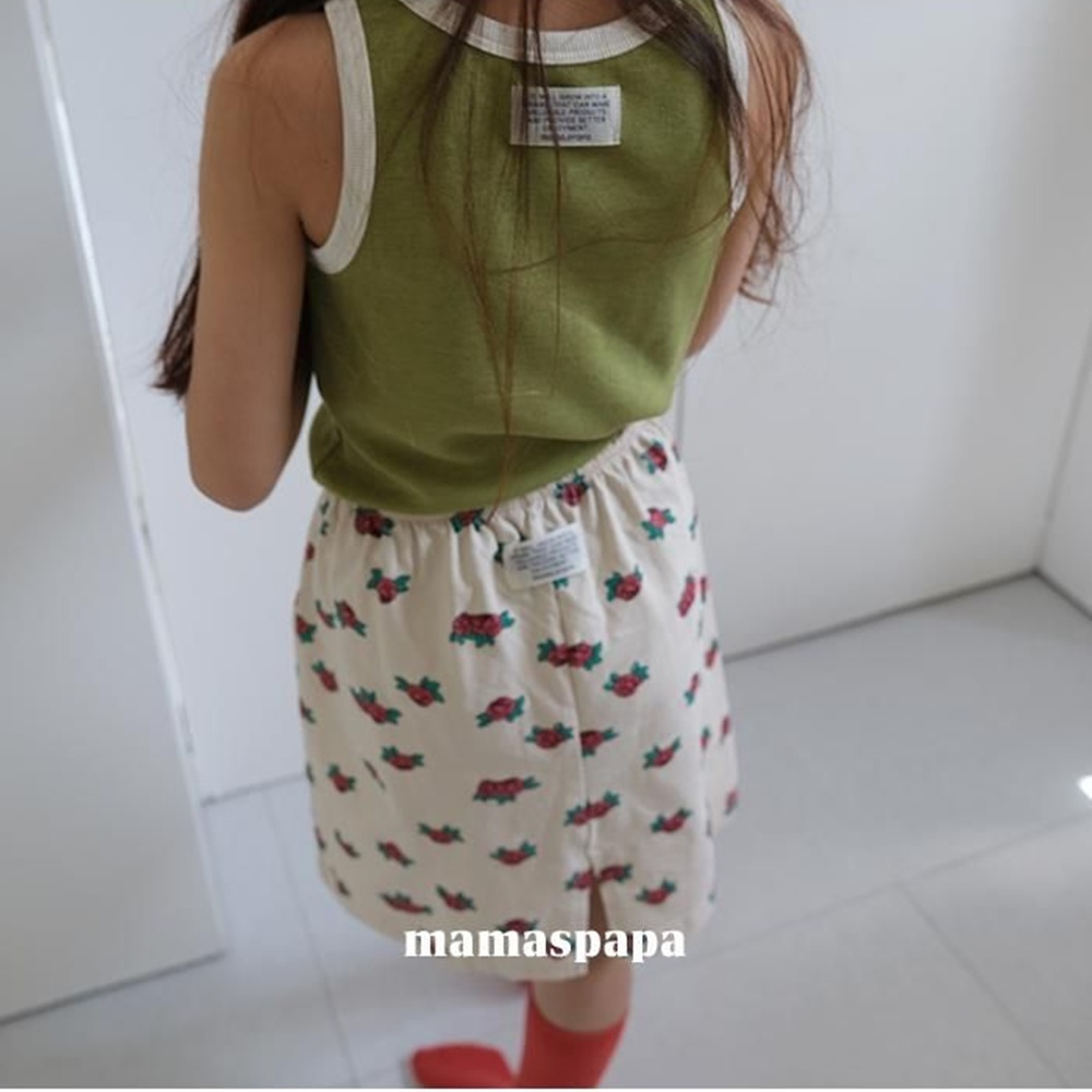 보아투 유아 마마스파파 라일나시 S~XL 여름 민소매 배색 티셔츠 여아 남아 키즈 데일리 - 상품 이미지
