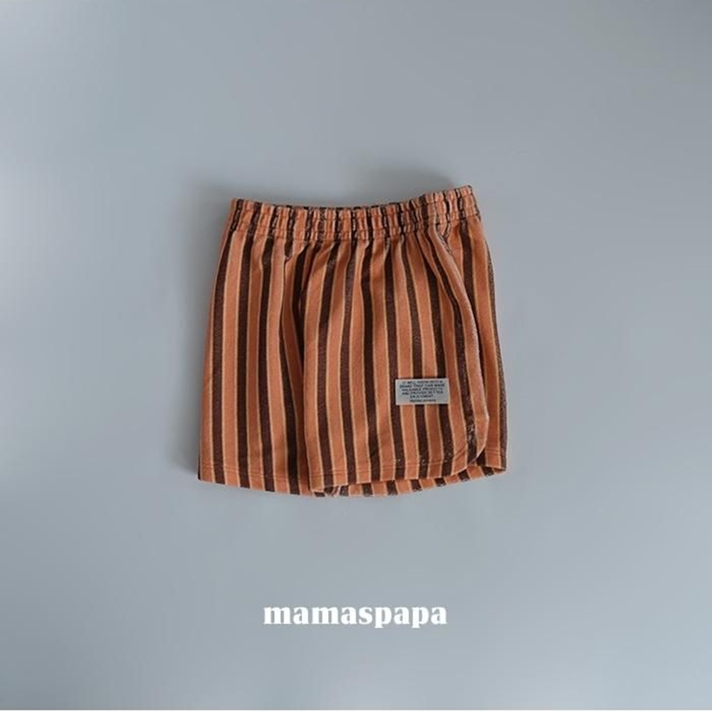 보아투 유아 마마스파파 만다린팬츠 S~XL 여름 스트라이프 반바지 남아 여아 키즈 데일리 - 상세 이미지 5