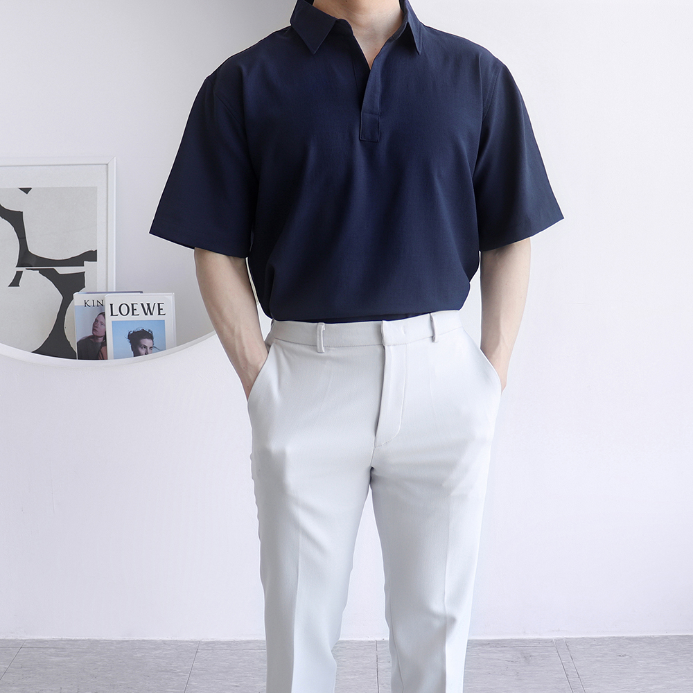 오버핏카라티 링클프리반팔 남자흰티 - 상세 이미지 3