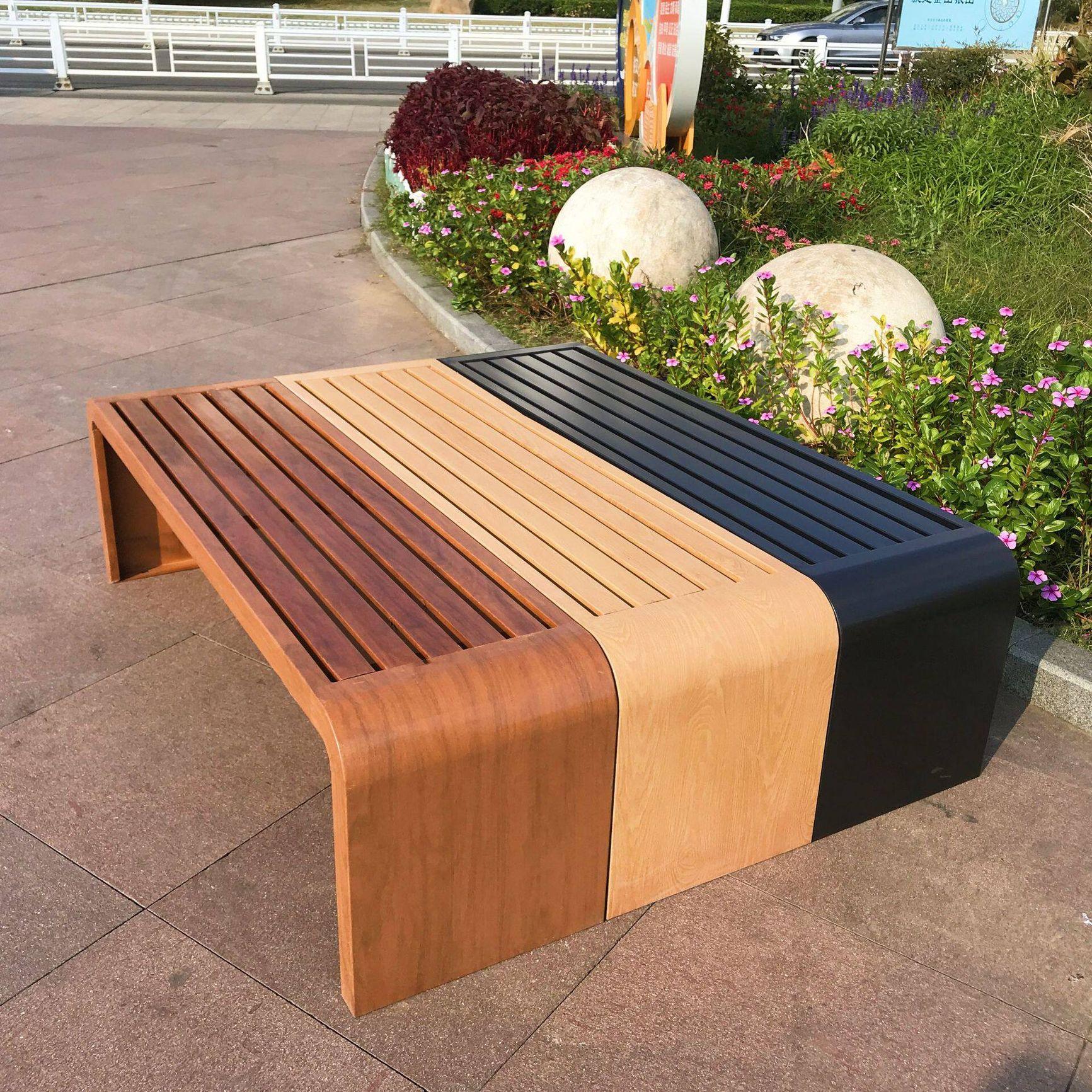 야외 벤치 의자 공원 철제 정원 4인용 산책로 3인용 120x40x45 깊은 - 상품 이미지