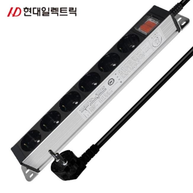 6구 전기콘센트 1.5M 컴퓨터 국산 누전차단 고용량멀티탭 2800W - 상품 이미지