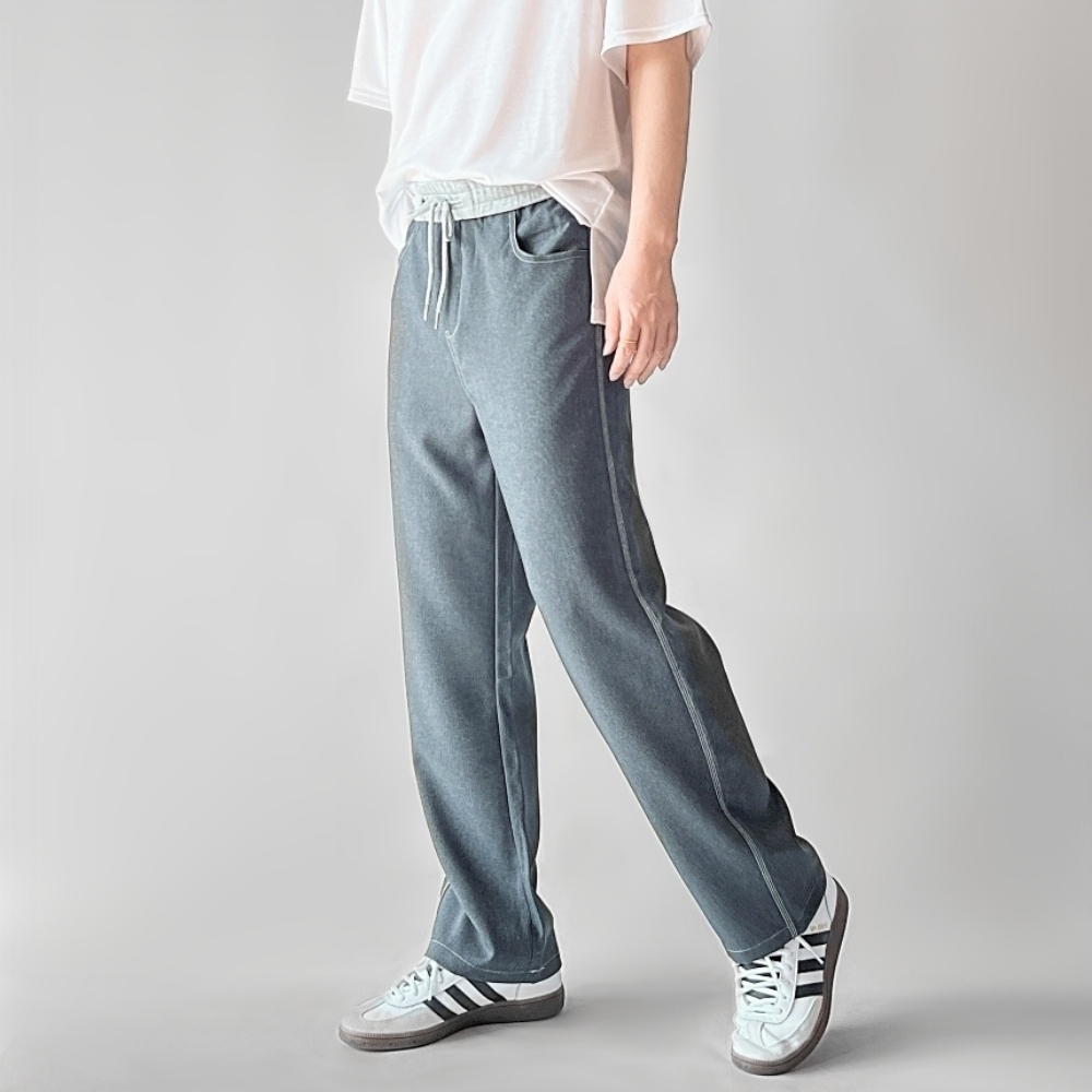 1+1 남성여름청바지 고무줄청바지 여름데님팬츠 이미지 2