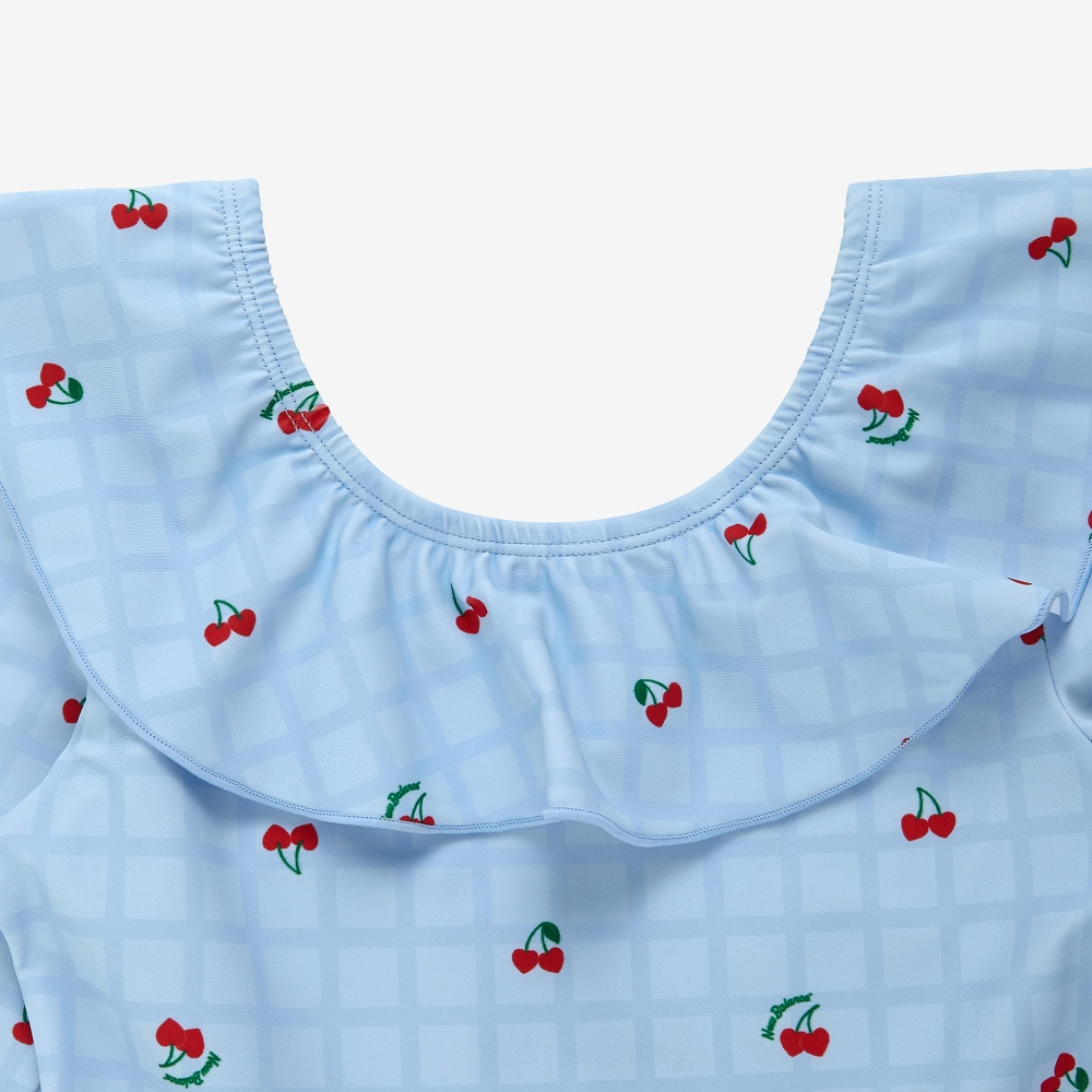 뉴발란스키즈 NBgC Cherry Blossom_패턴 원피스 래쉬가드 키즈 수영복 NK9RG3773G51 이미지 8