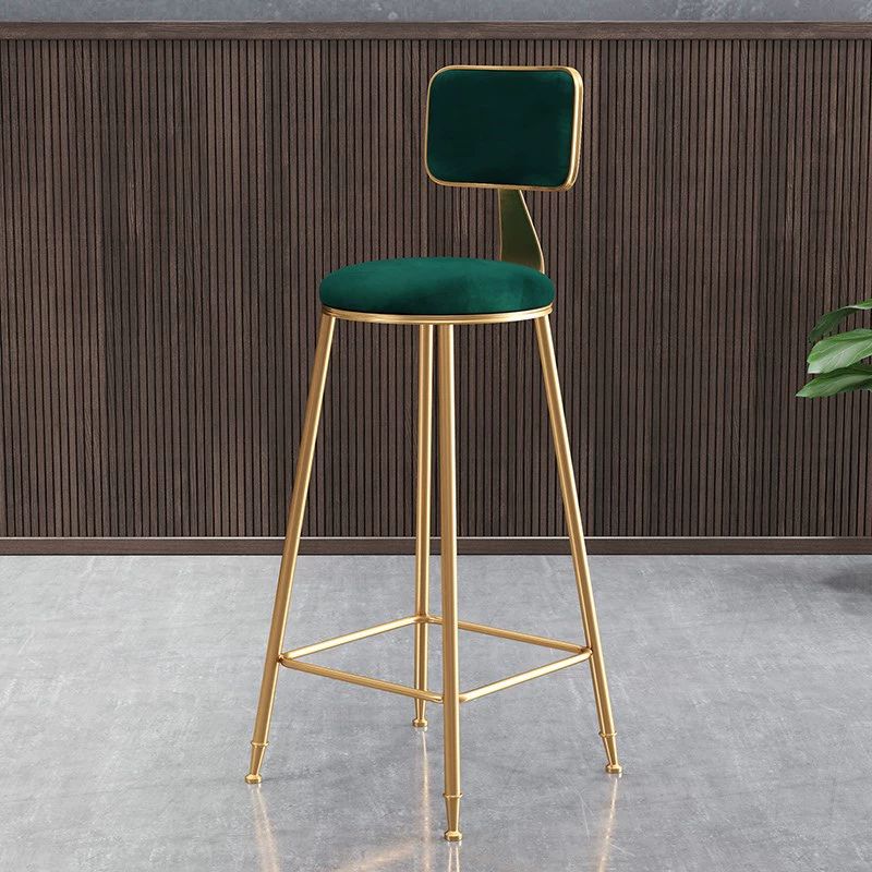 바 스툴 벨벳 스탠드바 의자 아일랜드 식탁 체어 75cm 최소 2개 75cm 105cm - 상세 이미지 4