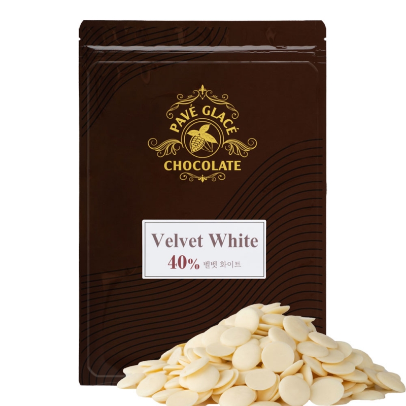 커버춰 초콜릿 벨벳 40% 화이트, 10kg, 1개 - 상품 이미지