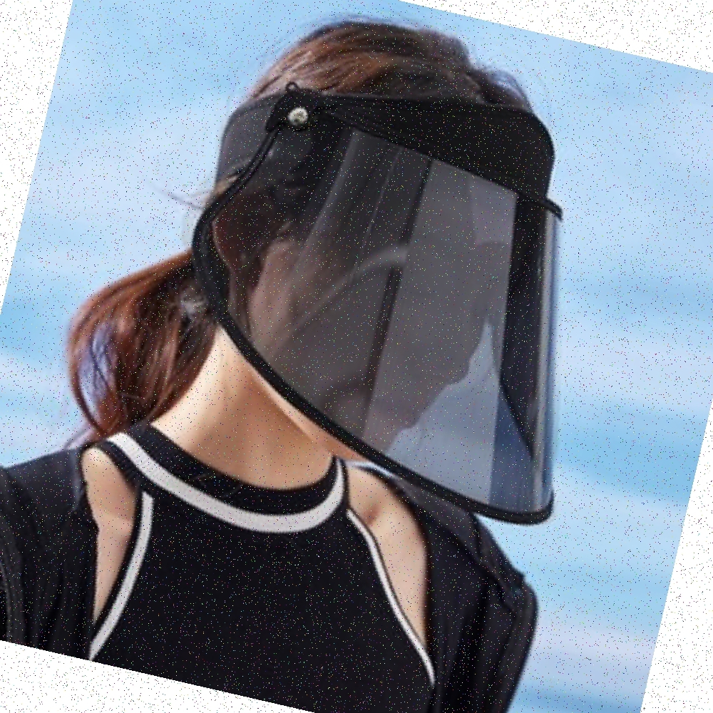 자외선차단블랙색상모자 모자 산책등산 여성용 돌돌이접이 햇빛차단 챙넓은 - 상품 이미지