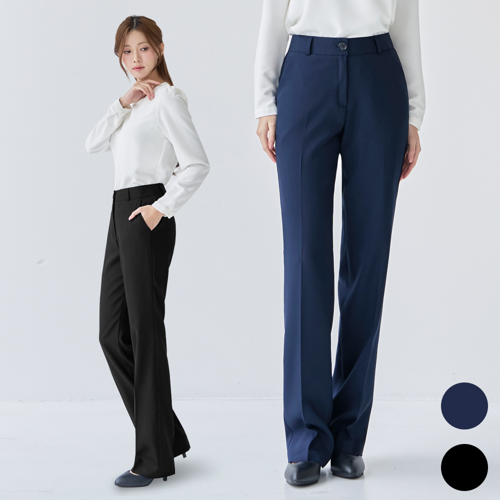 여성 정장 바지 빅사이즈 면접 슬랙스 [심플형 바지] - 상품 이미지