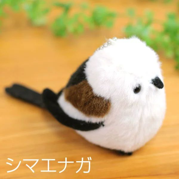인형 흰머리오목눈이 키링 흰오목눈이 동물 귀여운 산참새 약 7.5cm 걸이 아주작은사이즈 - 상세 이미지 2