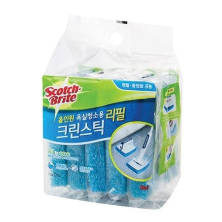 3M 빗자루 올인원 욕실청소용 크린스틱 리필 5개입 3M