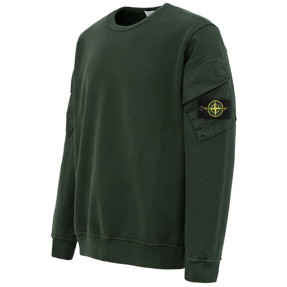 XL 스톤아일랜드 슬리브 포켓 디테일 주니퍼그린 맨투맨 K2S156100008 S0A20 V005E (2025 F/W) - 상세 이미지 2