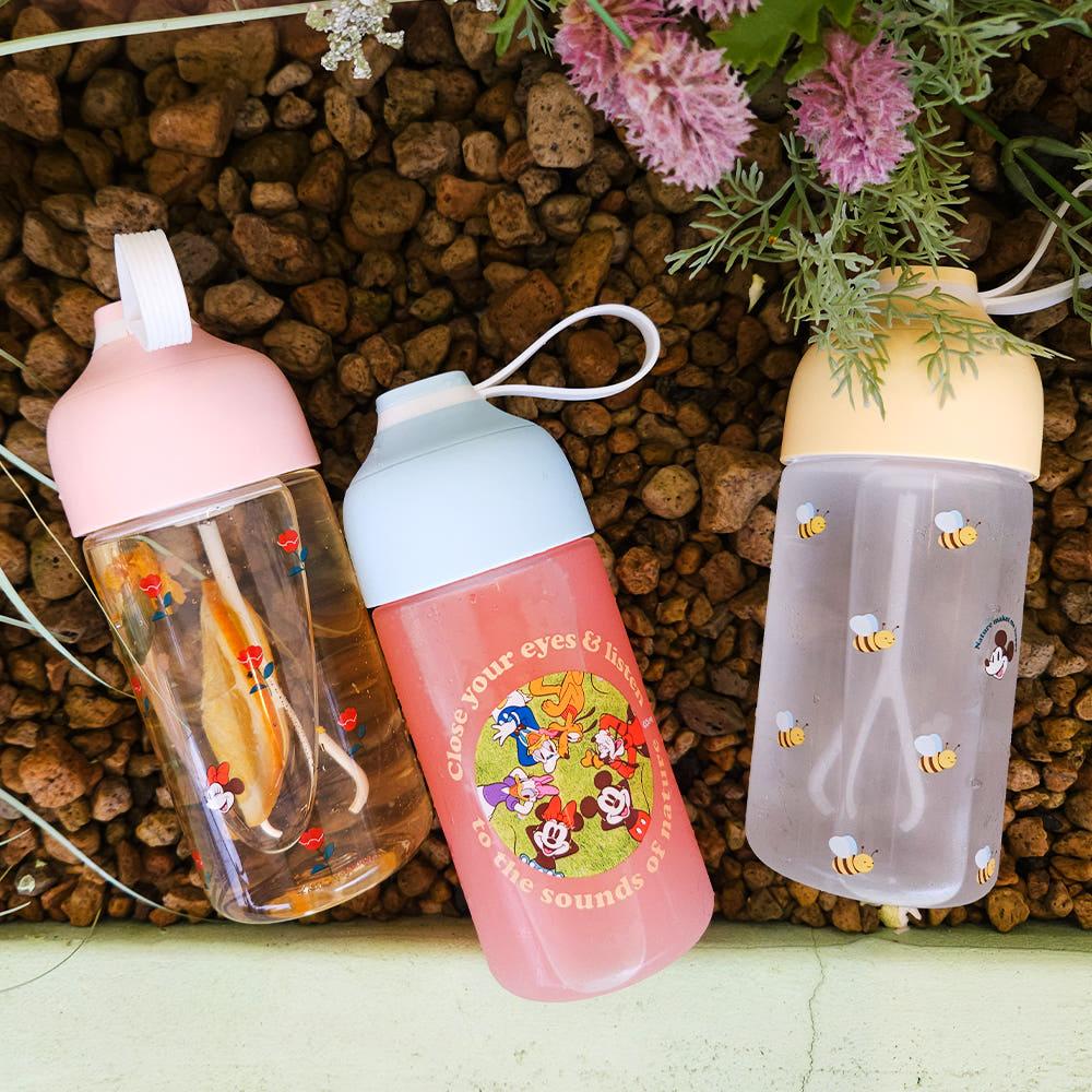 원터치 쉐이크 디즈니텀블러 휴대용 전동쉐이커 캐릭터 보틀 물통 380ml - 상세 이미지 5