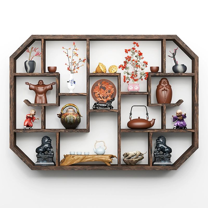 벽걸이 다도찻잔 선반 카페 다기장 찻잔 전시 73x12x55리터 - 상품 이미지
