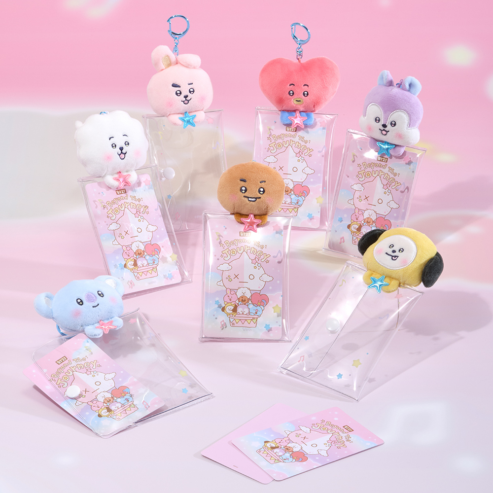 BT21 비욘드 더 저니 투명 인형 파우치 키링