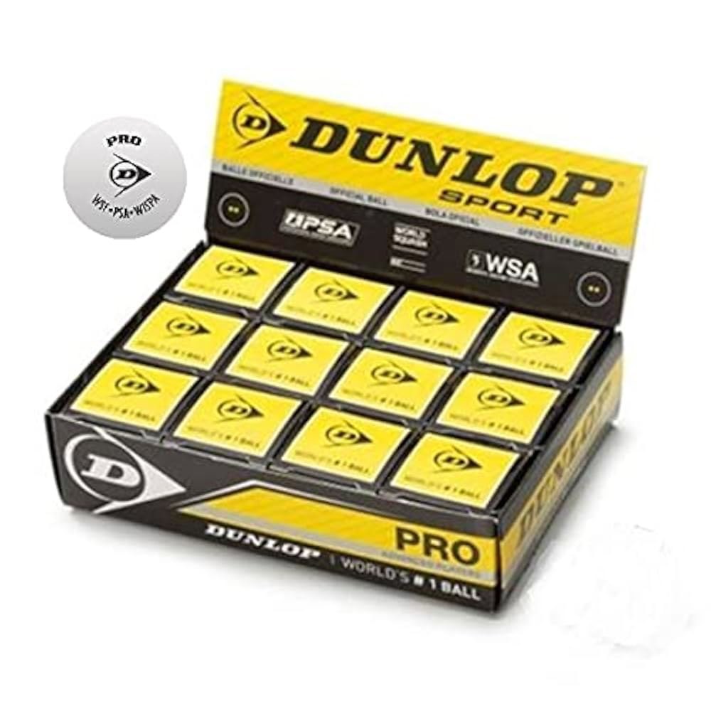 DUNLOP 스쿼시 볼 프로 화이트 박스 12 - 상품 이미지