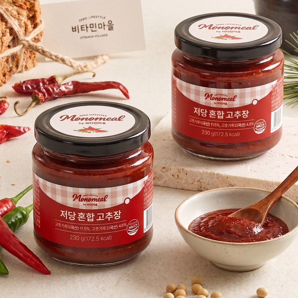 비타민마을 모노밀 저당 혼합 고추장 230g, 2개 - 상세 이미지 4