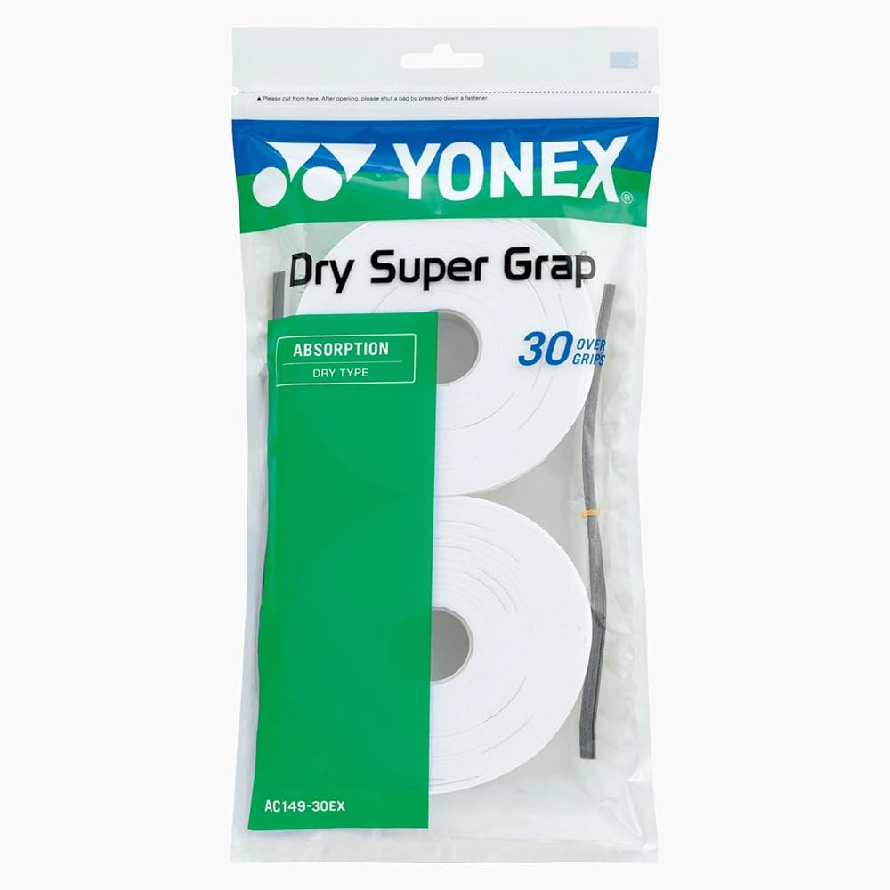 YONEX Dry Super GRAP 30팩, 화이트 - 상품 이미지