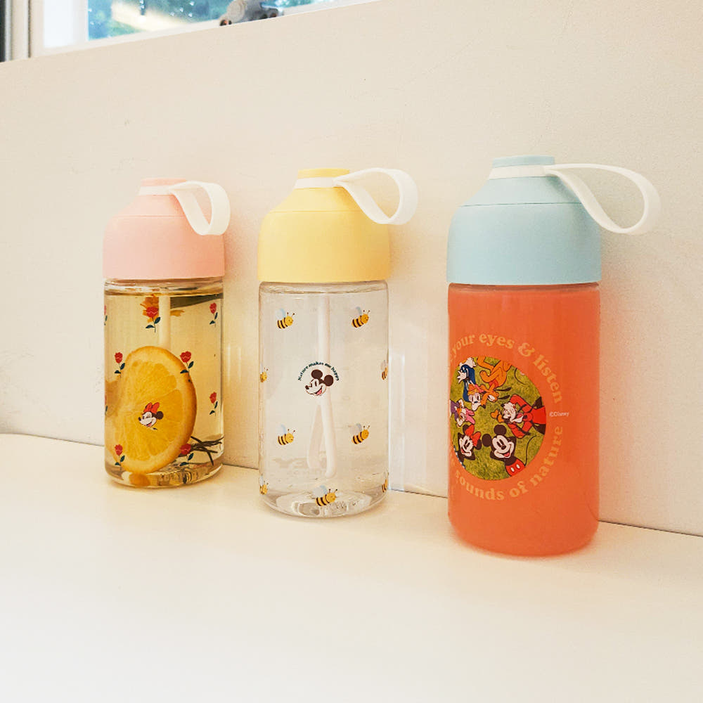 원터치 쉐이크 디즈니텀블러 휴대용 전동쉐이커 캐릭터 보틀 물통 380ml - 상세 이미지 4