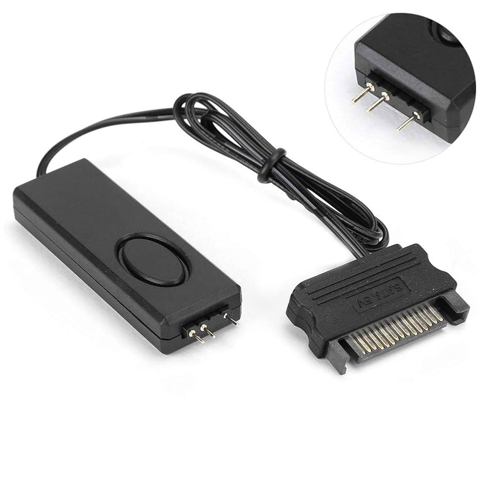 미니 3 u2011Pin RF 리모컨 팬 조명 컨트롤러 LED RGB 라이트 스트립 PC 액세서리 5V 심포니 ARGB SATA (블랙) - 상세 이미지 3