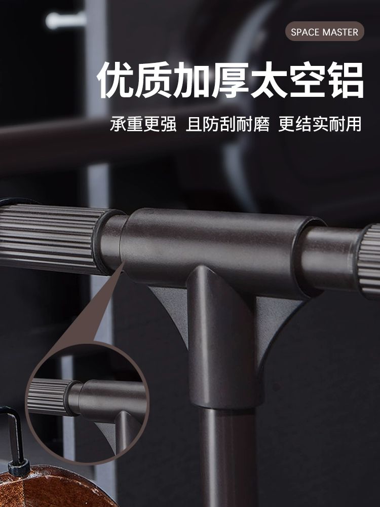옷장 리프트 행거 행거봉 접이식 옷방 옷걸이 수납 정리 경제형 단일 완충 510-660mm - 상세 이미지 4