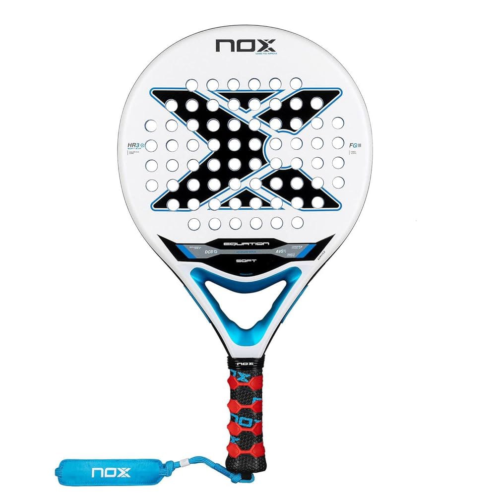 NOX Padel 라켓 Equation Soft 2026 HR3 스핀 편안함 거칠기 파델 플레이, 정밀성 원형 방지 스마트 진동 레벨 소프트 독점 중급 EVA 및 시스템 이중 스트 - 상세 이미지 2
