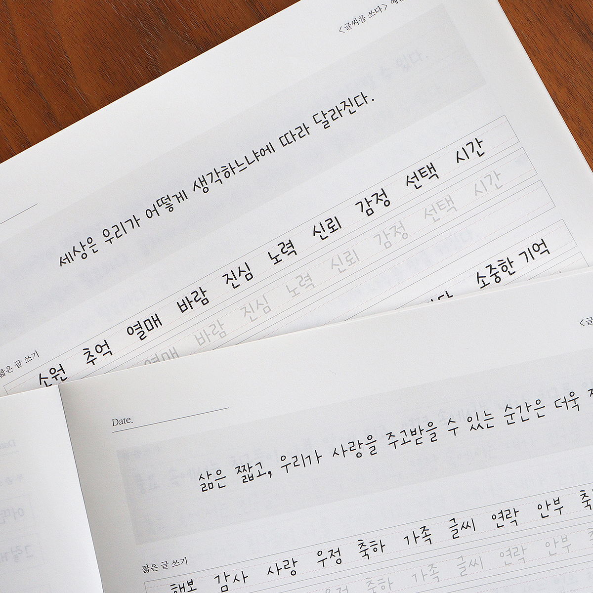 글씨를 쓰다_나만의 예쁜 글씨 (7가지 글씨체 연습 교정 노트) 어른학습지⑥ - 상세 이미지 4