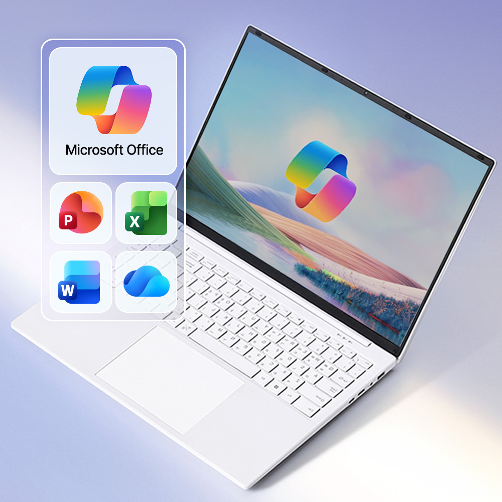 베이직북 MS office 16 사무용 업무용 노트북 가벼운 대학생 영상편집 8/256G