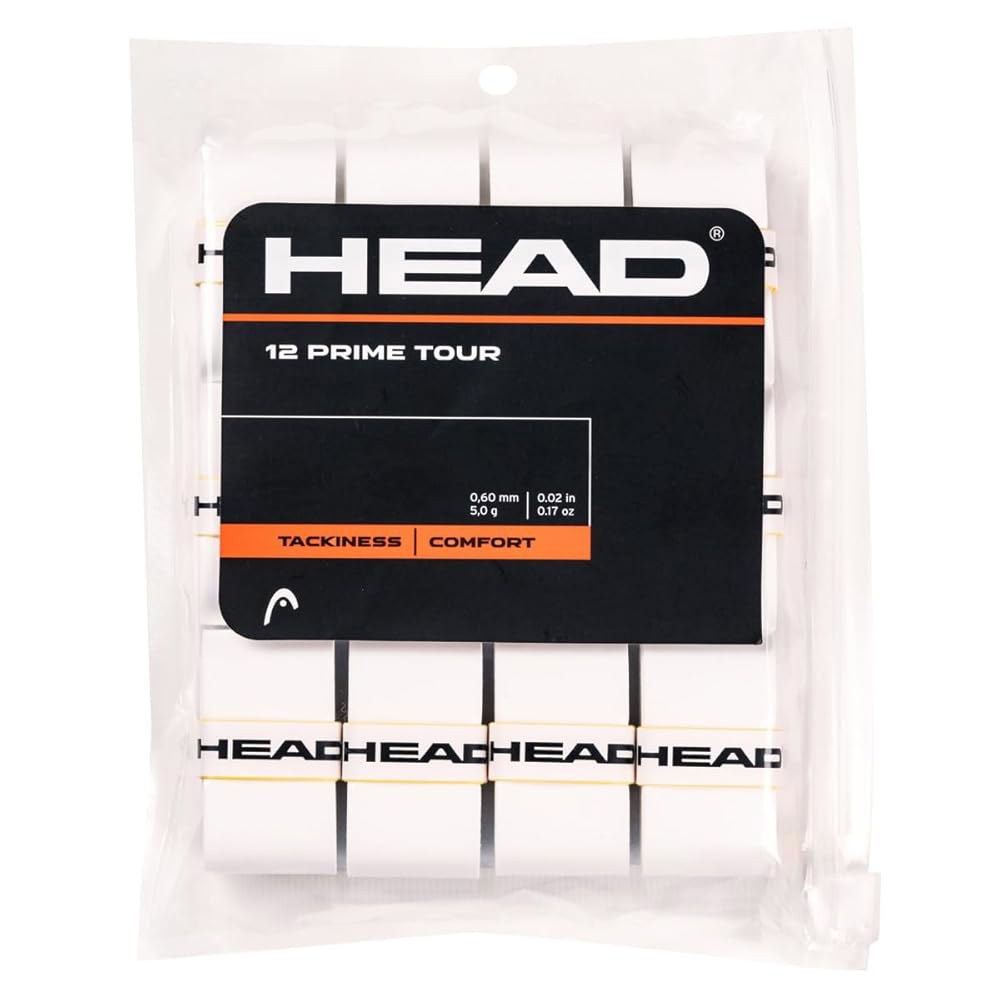 HEAD Prime Tour 오버그립 12팩 - 화이트 12 Pack - 상품 이미지