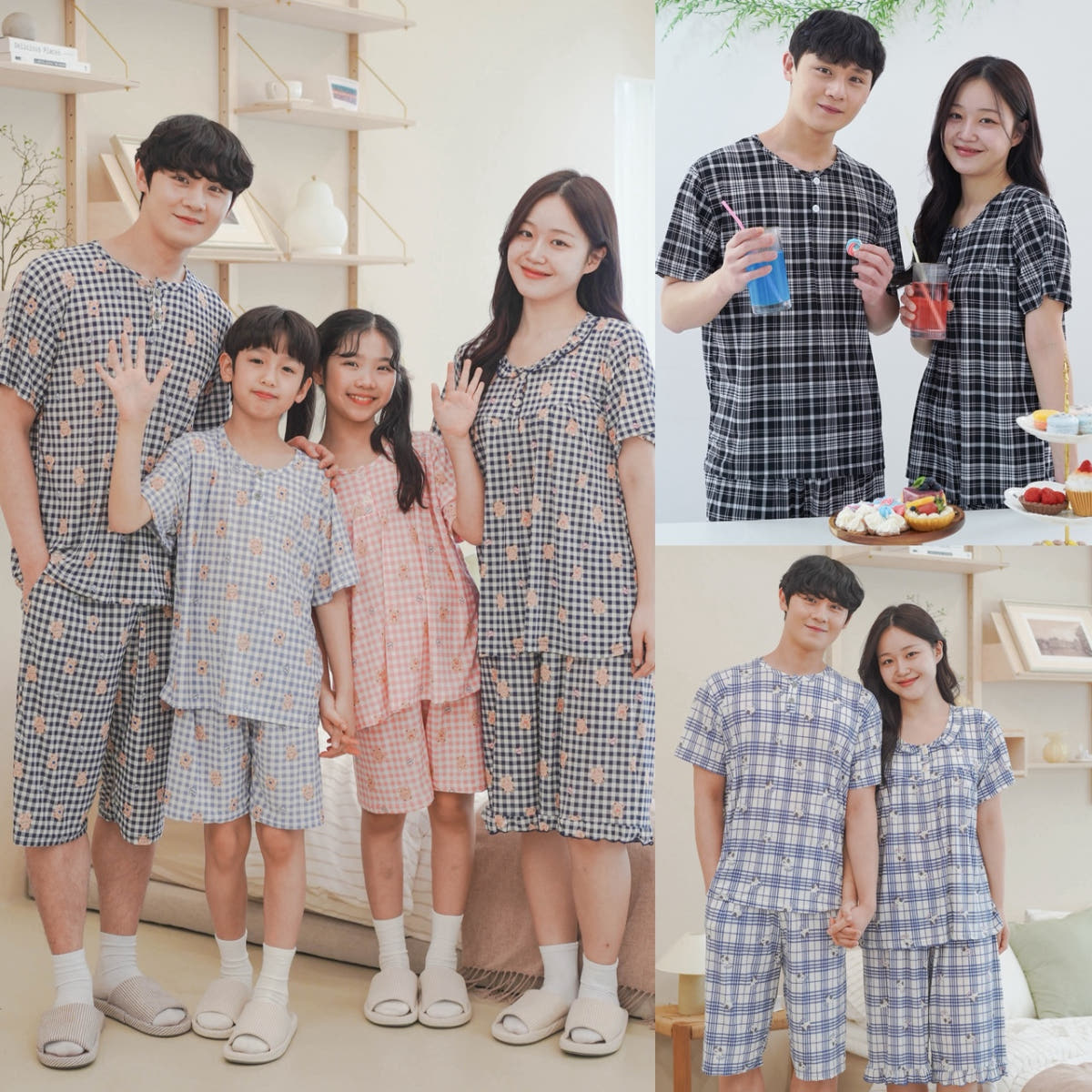 잠비스 폭스클럽 여름잠옷 냉감 가족 여성 남성 빅사이즈 홈웨어 파자마 인견잠옷
