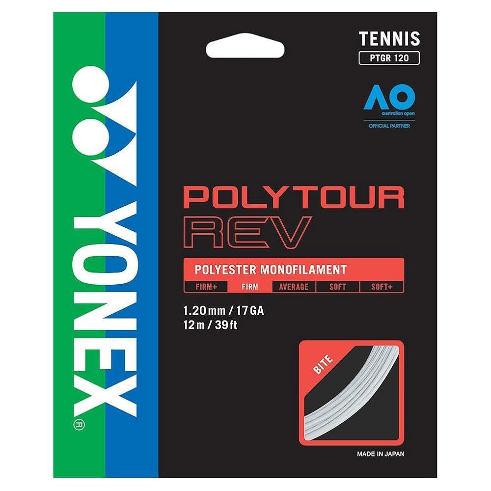 Yonex Polytour Rev 1.20mm 12m Pack White Tennis String - 상품 이미지