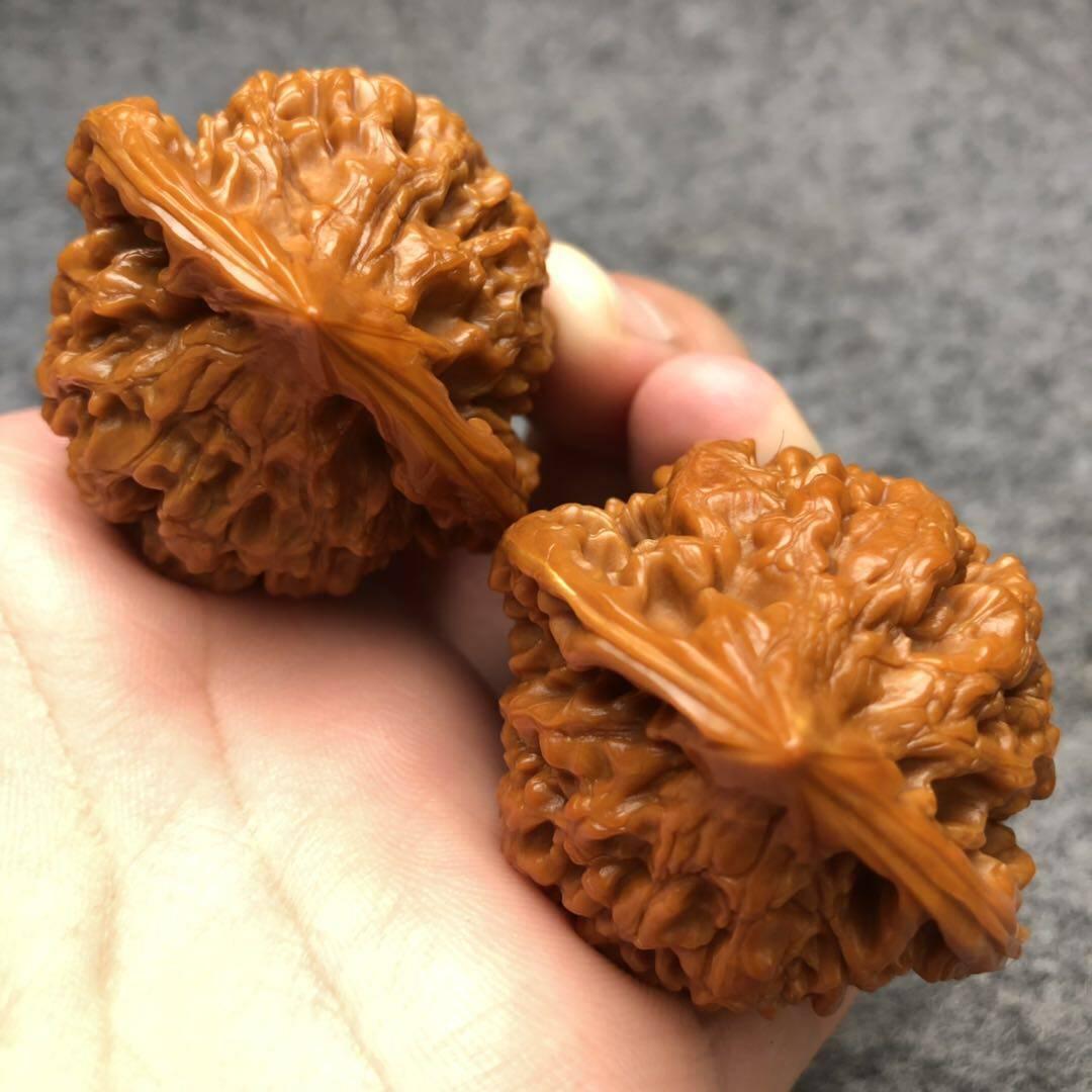 귀족호두 손바닥 지압 손잡이 약간 깊은 핸드볼 27mm 코팅 호랑이 머리 호두 35mm 1쌍 - 상세 이미지 4