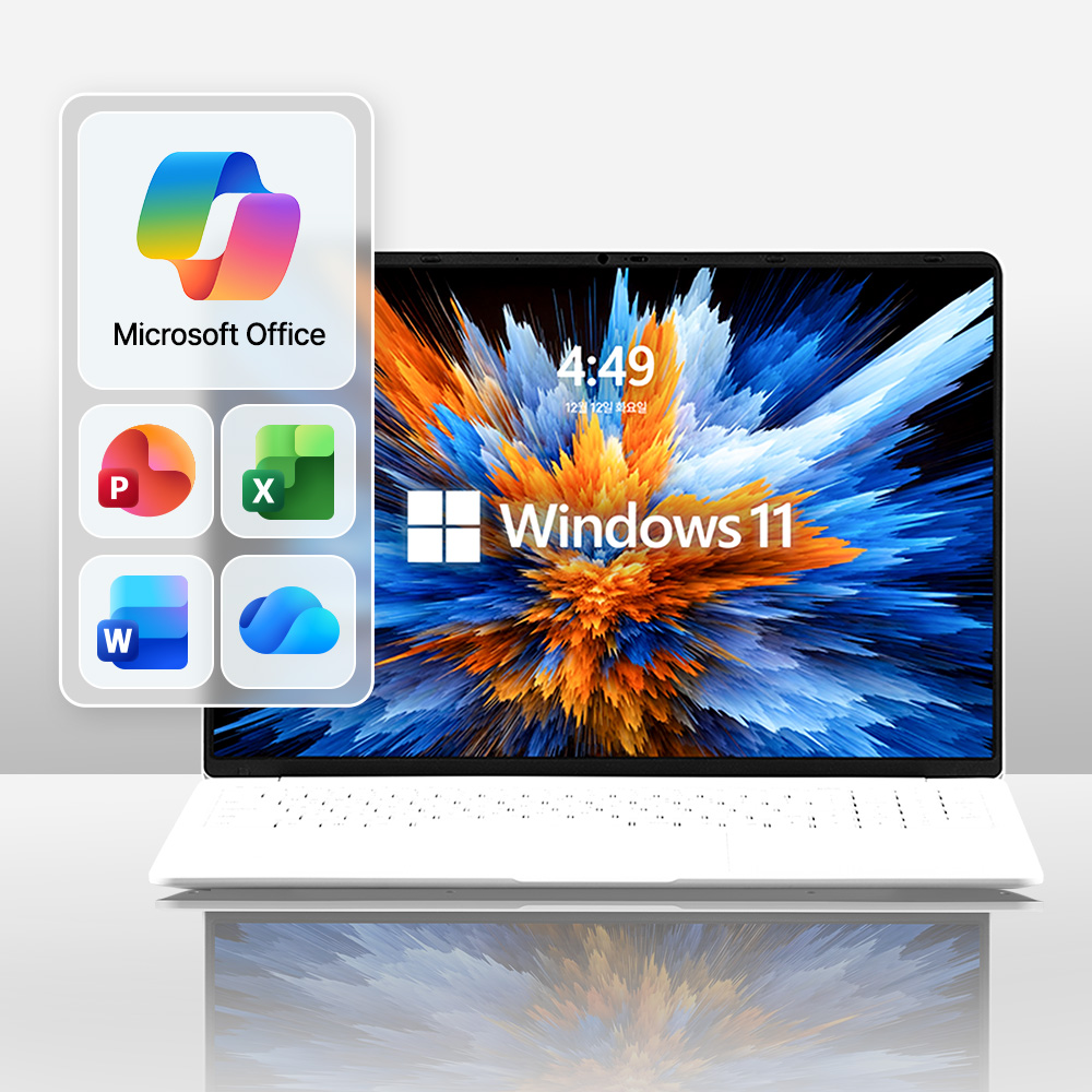 베이직북 MS office 16Pro 사무용 업무용 가벼운 영상편집 노트북 16/256