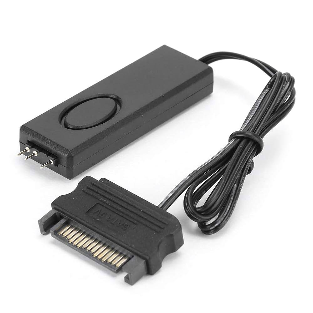 미니 3 u2011Pin RF 리모컨 팬 조명 컨트롤러 LED RGB 라이트 스트립 PC 액세서리 5V 심포니 ARGB SATA (블랙) - 상품 이미지