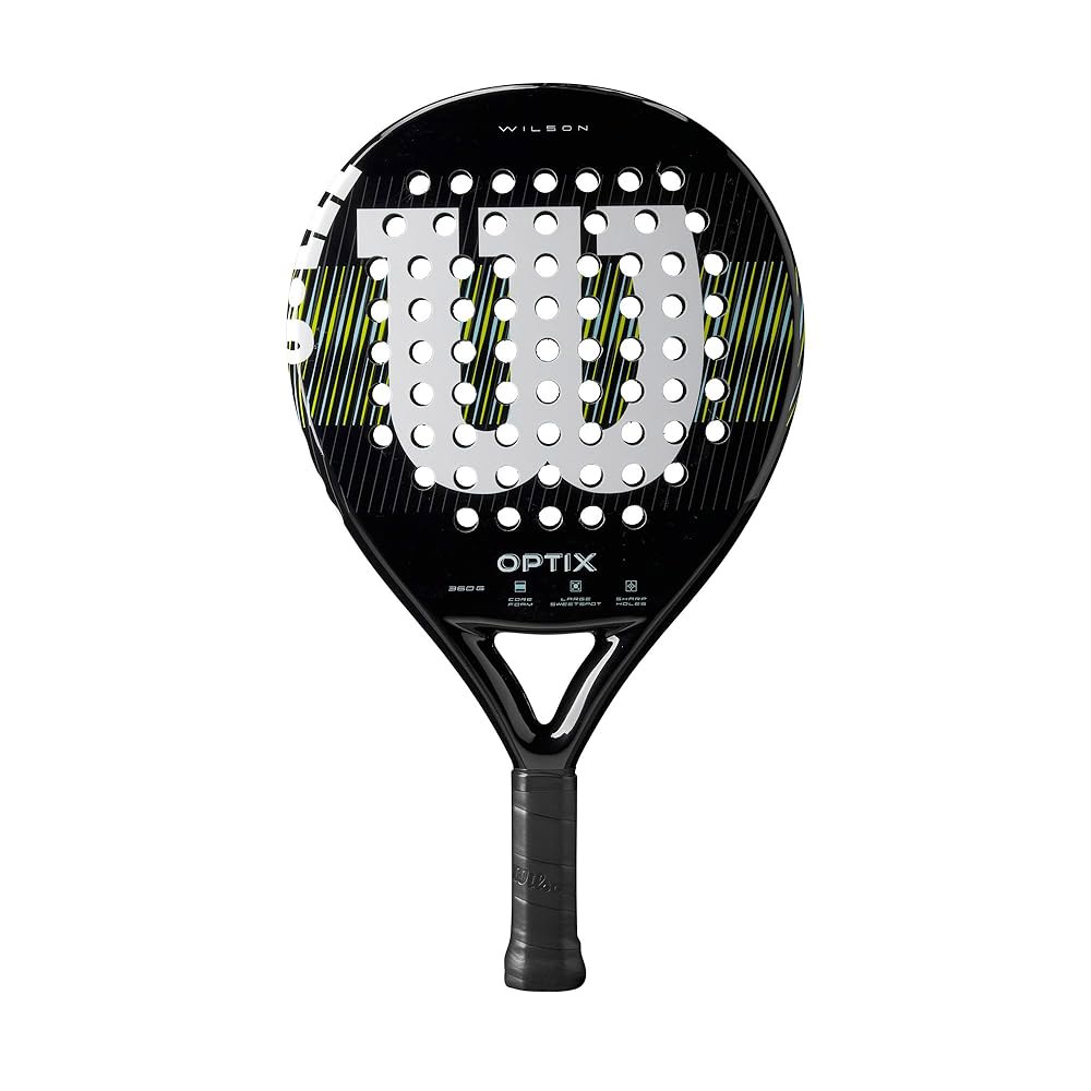 Optix V1 Padel 라켓 - 블랙/그린, 1/4인치) 사이즈 6.4cm(2-4 그립 Black/Green - 상품 이미지