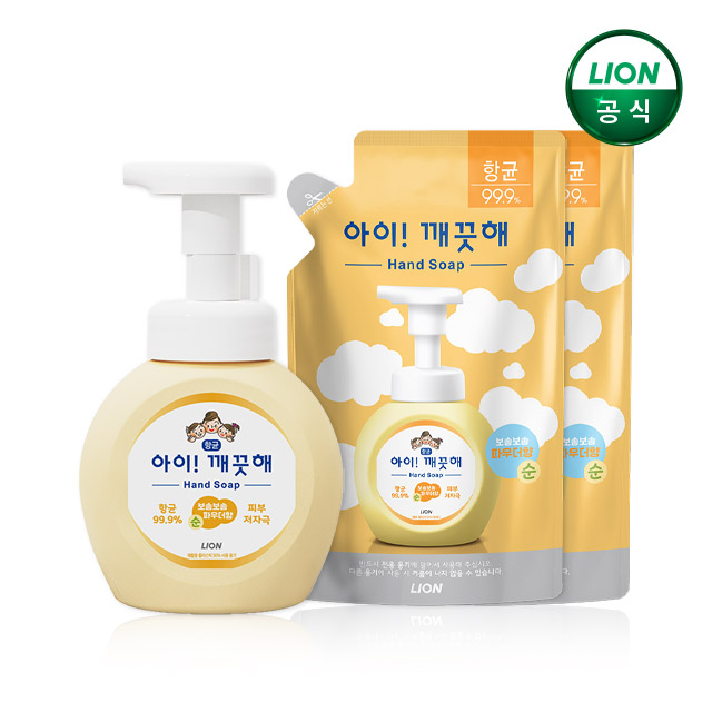 아이깨끗해 핸드워시 250ml 본품 1개+200ml 리필 2개 - 상품 이미지