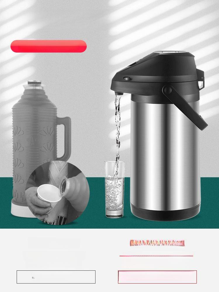 압력식 보온병 에어포트 검정색 보냉 용기 밀폐 대용량 1300ml - 상품 이미지