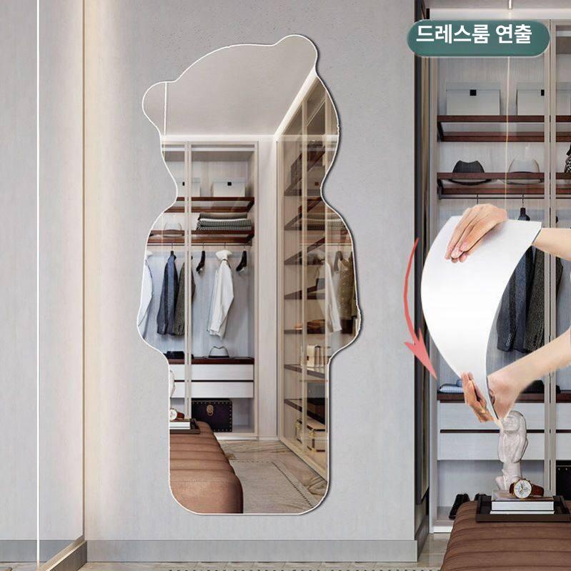 대형거울 곰돌이 전신 스탠드 180cm 카페 인테리어 코너 20x60 작은 사이즈는 신중히 - 상세 이미지 3