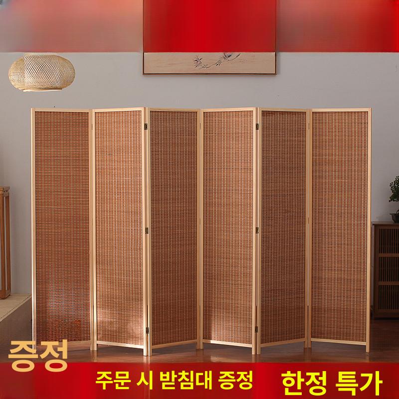 대나무 파티션 거실 칸막이 가벽 공간분리 병풍 인테리어 가림막 높이 2mx폭 0.5m 3패널 - 상세 이미지 2