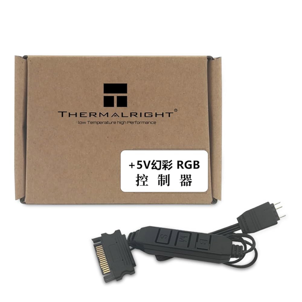Thermalright 5V 3PIN A-RGB 팬 컨트롤러, 조명 컴퓨터 케이스 3핀 ARGB 인터페이스, SATA 전원 공급 지원 - 상품 이미지