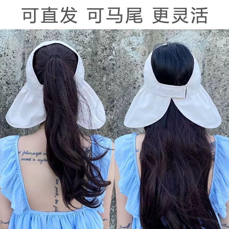 챙넓은모자 벙거지 라피아햇 비치 여행용 소멸 와이드 얼굴 캠핑 페도라 베이지 반공지붕 개폐식 조절 가능 머리둘레의99 에적합 - 상세 이미지 3