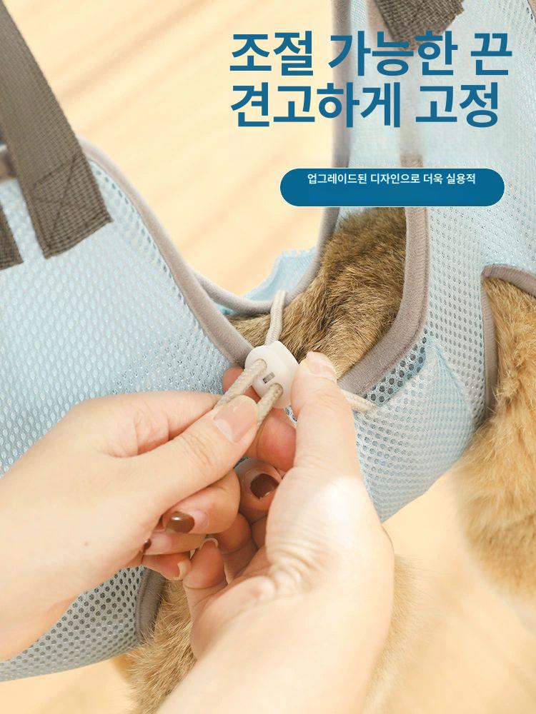 강아지 매달기 이발 고양이 발톱 손질 미용 애완동물 해먹 행거 업그레이드 조절형 후크 포함 소형 2~4.5kg - 상세 이미지 3