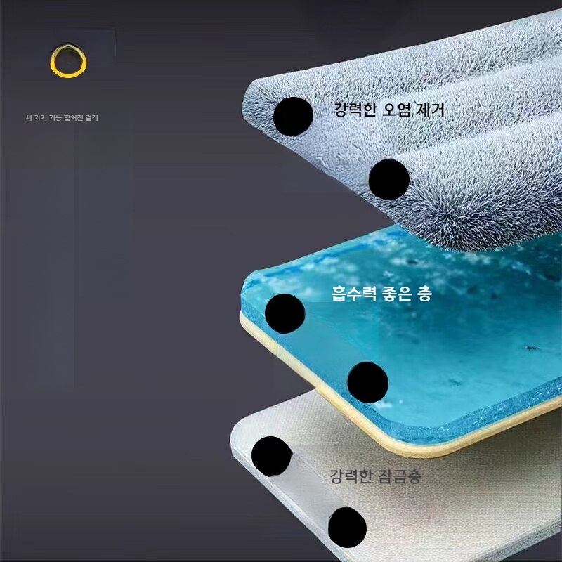 물밀대 플랫 청소기 겸용 밀대걸레 손세탁 불필요 G160 용기+32cm걸레 1개 - 상세 이미지 4