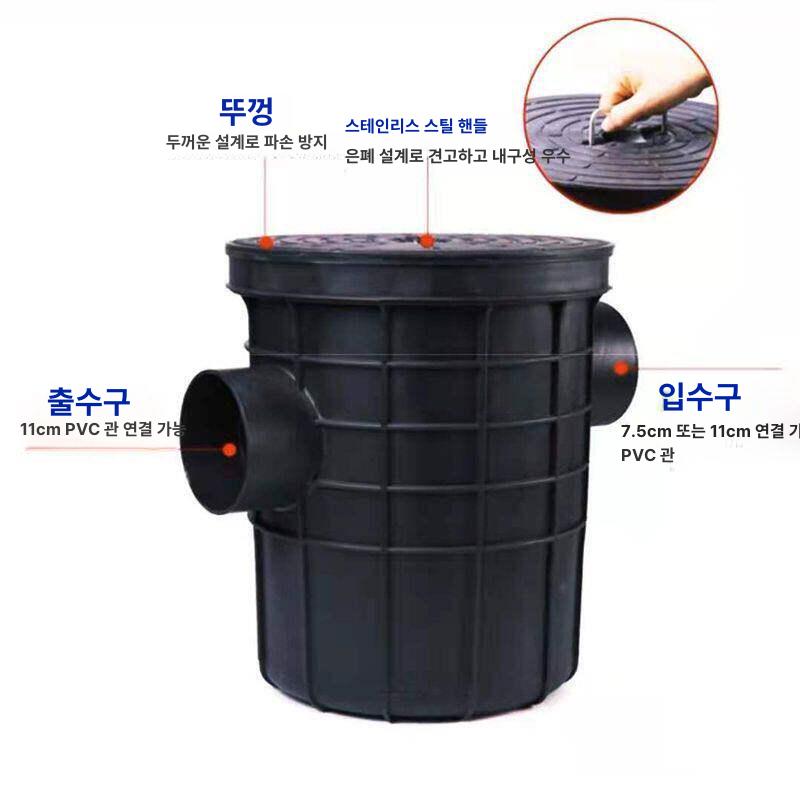 올렌토 오수받이맨홀 농업용 악취 pvc오수받이 PVC 450x430mm - 상세 이미지 3